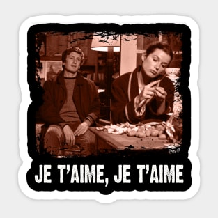 Film Noir Romance je t’aime Cinema Tee Sticker